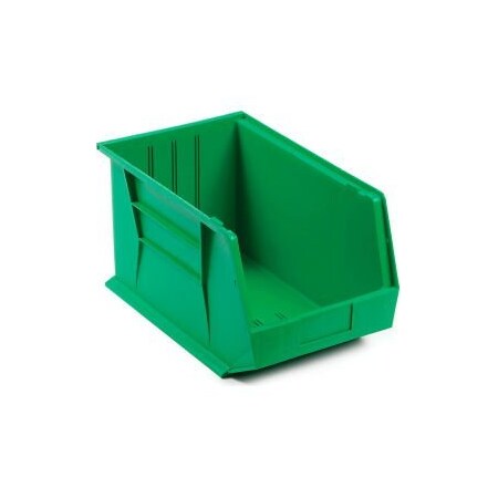 Quantum Storage Systems Hang & Stack Storage Bin, Green, 4 PK QUS255GN